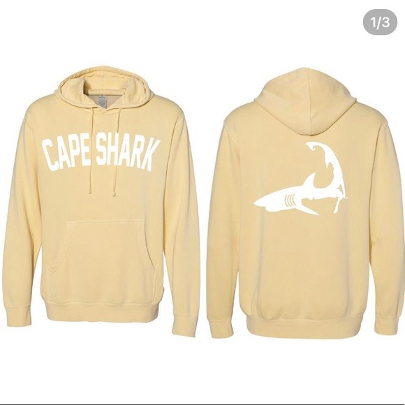 Cape Shark Unisex Pigment Hoodie, yellow, size M - Picture 1 of 4